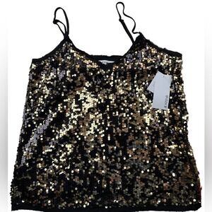 JustFab Sequined Camisole Size Medium New With Tags